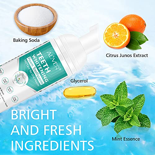 2Pcs Toothpaste Cleansing Foam, 60ml Baking Soda Toothpaste, Intensive