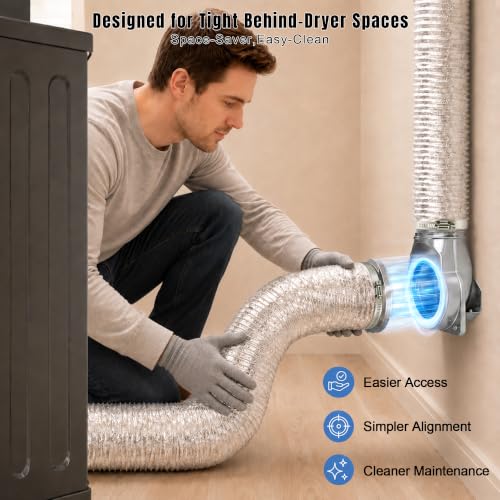 Image of Magnetic Dryer Vent Connector Kit Dryer Vent Hose Coupling Quick Connector