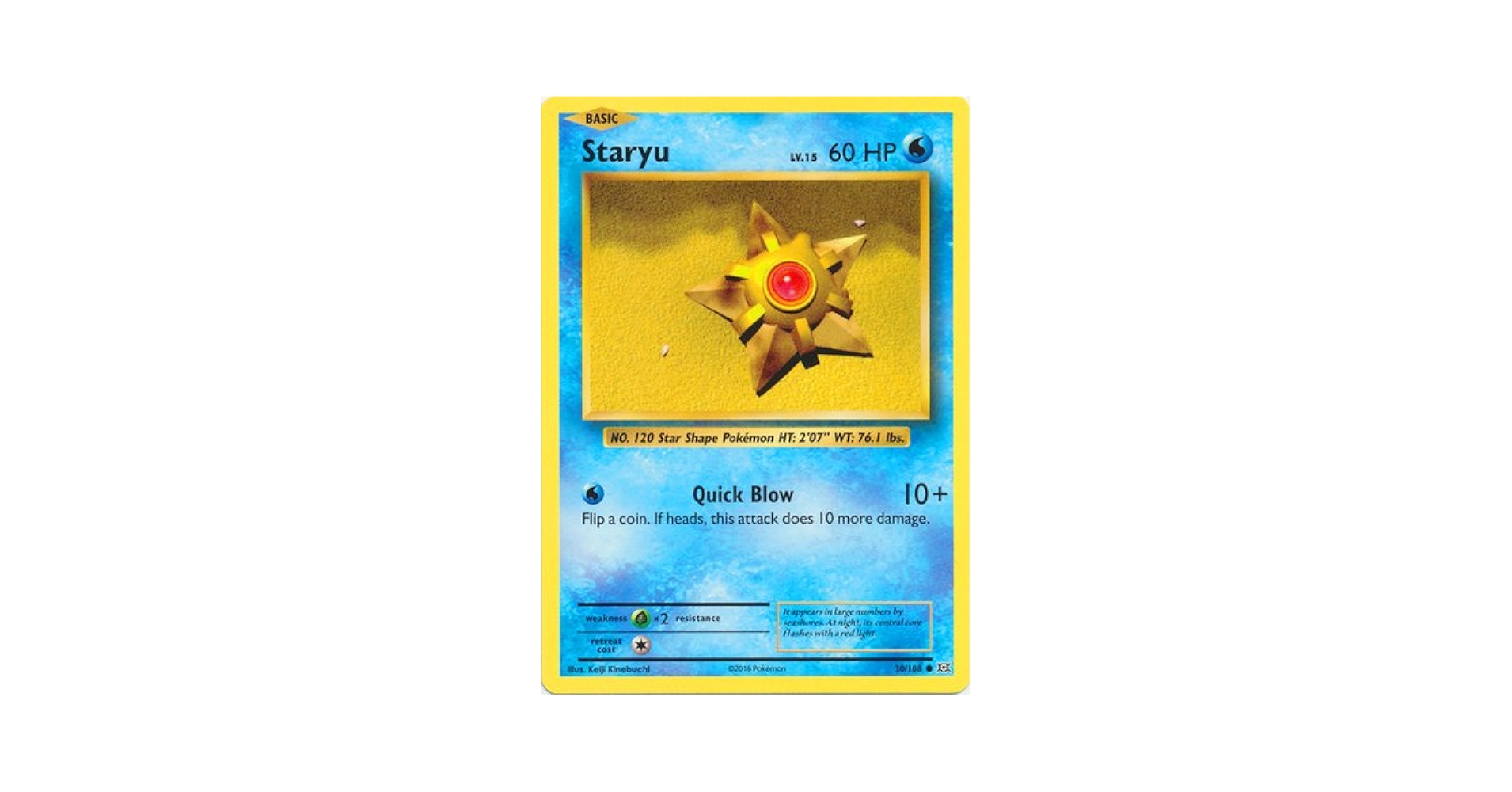 Amazon.com: Pokemon - Staryu (30/108) - XY Evolutions : Toys