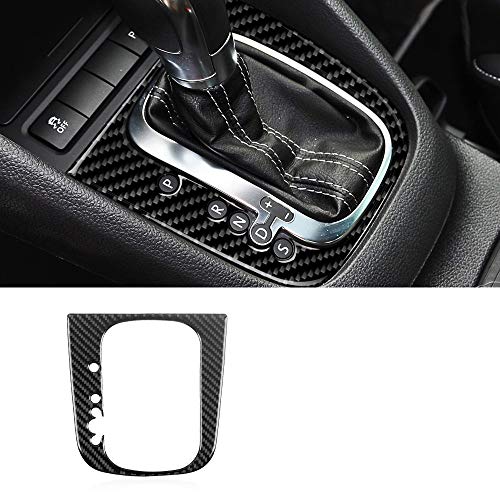 Charminghorse Real Carbon Fiber Car Gear Shift Panel Cover Sticker Interior Trim for Volkswagen VW Golf 6 GTI MK6 2008-2012 Accessories (Left Hand Driver-Style B) - Black