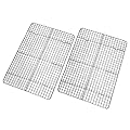 Checkered Chef Cooling Rack - Set of 2 Stainless Steel, Oven Safe Grid Wire Cookie Cooling Racks for Baking & Cooking - 11 ¾" x 17