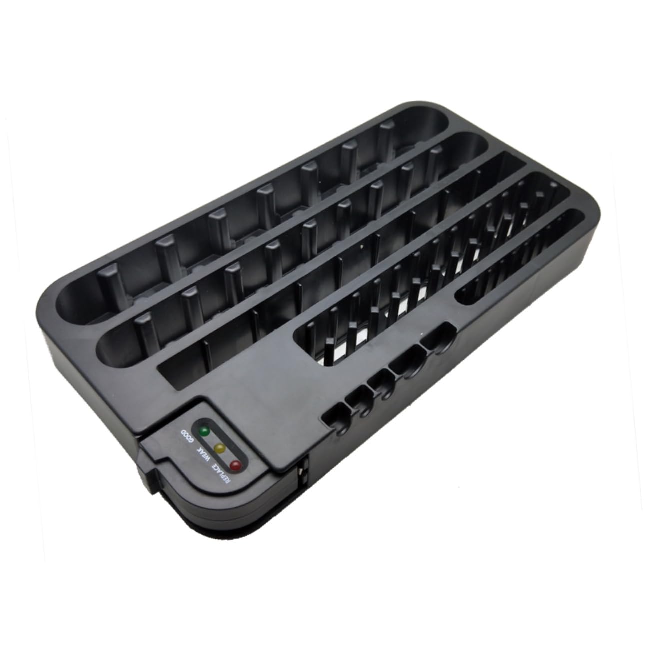 Uonlytech Batterie-aufbewahrungsbox-organizer Mit Tester Für 72 Aa Aaa 9v C Batterien Schwarz Robustes Design