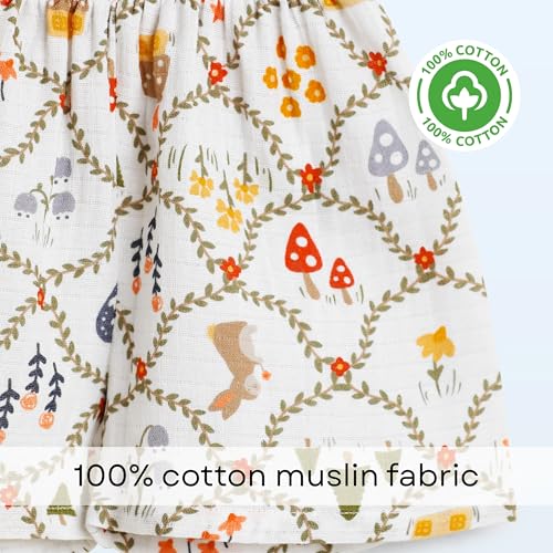 Image of The Boo Boo Club Kid'S 100% Muslin Organic Cotton Printed Button Shirt and Short Set | Half Sleeve Shirt | Summerwear Set | Kids Cothing Wear Set