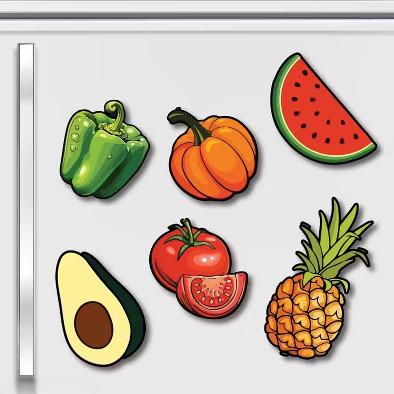Image of Decorative Fridge Magnet Set | Strong Magnetic for Kitchen, Office & Home Decor | Cute Multipurpose Magnet for Notes, Photos & Reminder Holders Style 02