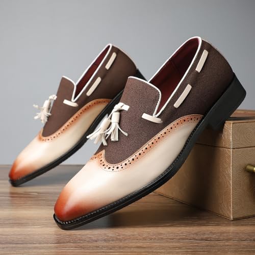 Mocasines de sin cordones para hombre transpirables con borlas elegantes 4
