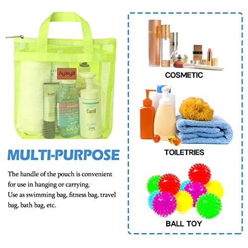 3-Pcs-Portable-Mesh-Shower-Caddy-Tote-Quick-Dry-Tote-Bag-Mesh-Beach-Bags-for-Women-Hanging-Toiletry-and-Bath-Organizer-for-Travel-Swimming-Sports-Gym-Camp-Shopping-College-Dorms-Blue-Green-Yellow