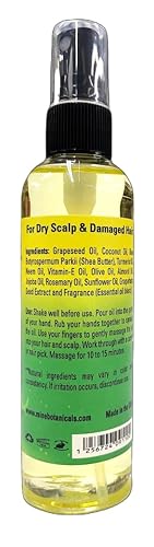 Miniatura 2 de Mine Botanicals Aceite hidratante de cúrcuma y neem para cabello y cuero cabelludo con aceite de jojoba y aceite de almendras