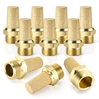 Bwintech 10 Pcs SL-01 Luftschalldämpfer, 1/8\ Außengewinde gesintert Messing Auspuffschalldämpfer