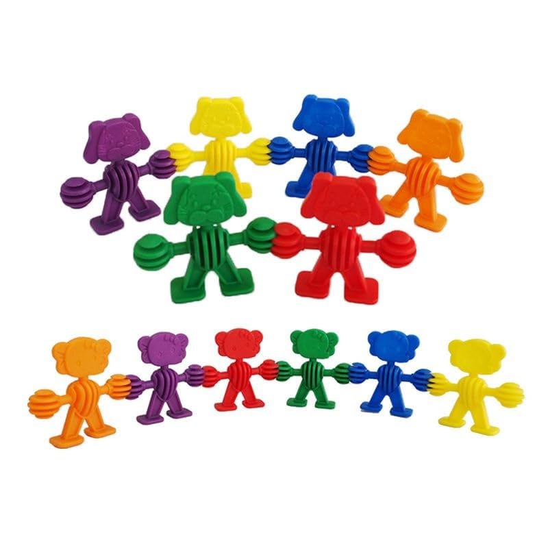 Image of Little Fingers Plastic Linking Toys for Kids - 4Pcs Colorful Interlocking Building Links - Brain Development Toys for Toddlers & Preschoolers - Safe, Durable & Fun Educational Toy Set (Friends)