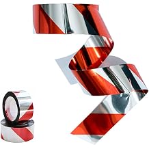 SUJAYU Bird Scare Tape, 2 Pack 1x260FT Red Spiral Double Sided Repellent Deterrent Reflective Tape for Scaring Birds Away... Red