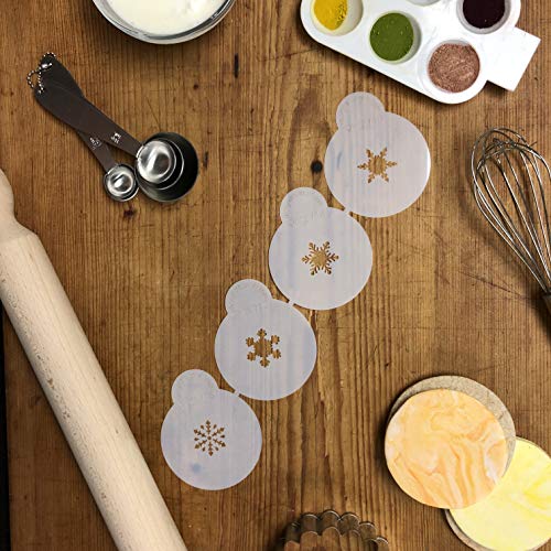 Designer Stencils Mini Snowflakes Cake Stencils, Beige/Semi-Transparent #TOP2