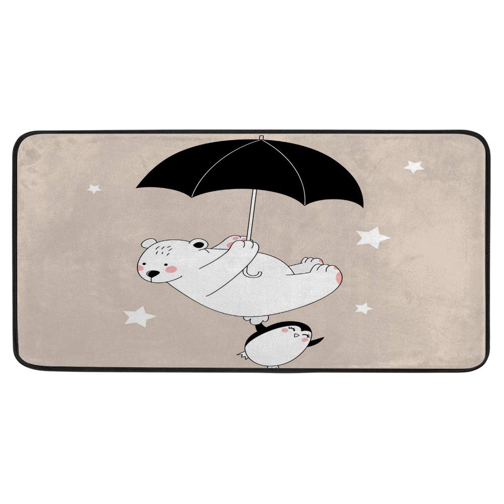 Alfombrilla de cocina lavable con diseño de ardilla, ideal para proteger el suelo con estilo
