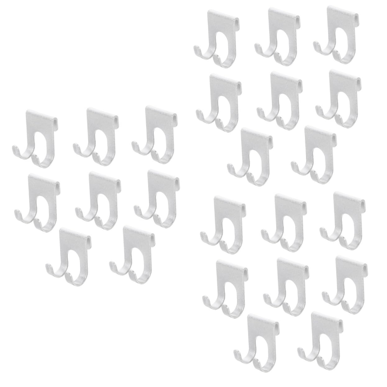 SHINEOFI 3 Series Gancho Para Ropa Sin Perforaciones Colgador De Doble Gancho Ganchos Para Toallas De Baño Ganchos De Pared Para Abrigos Accesorios Para El Baño Aluminio Plata 8 Piezas X 3
