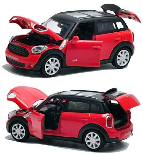 Image of Magicwand MZ 1:32 Scale Coooper Die-Cast Car with 4 Openable Doors Music,Pull Back Action & Glowing Head & Tail Lights【Pack of 1】【Colors as Per Stock】