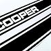 2Pieces Side Skirt Coopers Graphics Racing Stripes Vinyl Decal Stickers for Mini Cooper S R56 R57 R58 R50 R52 R53 R59 F55 F56 Accessories (Gloss Black)