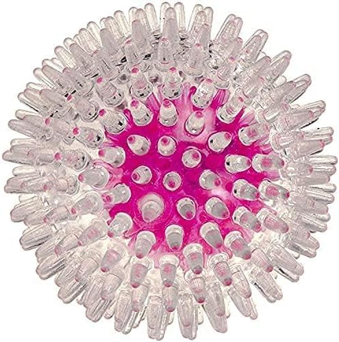 Woofy Dog Toy Large Size Spike Ball Chew Toy (Ball Inside Ball) with Solid Squeky Sound Good for Large Size Breed Dogs and Medium Size Dogs 30 cm