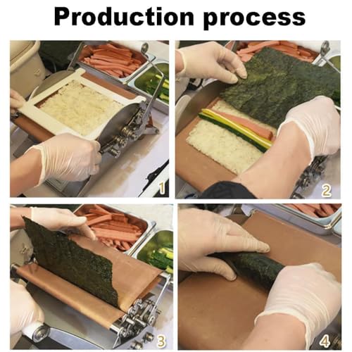 Sushi Making Kit, Runde Sushi Roller Maschine DIY Sushi Roller Edelstahl Ideal für Restaurants und Buffets