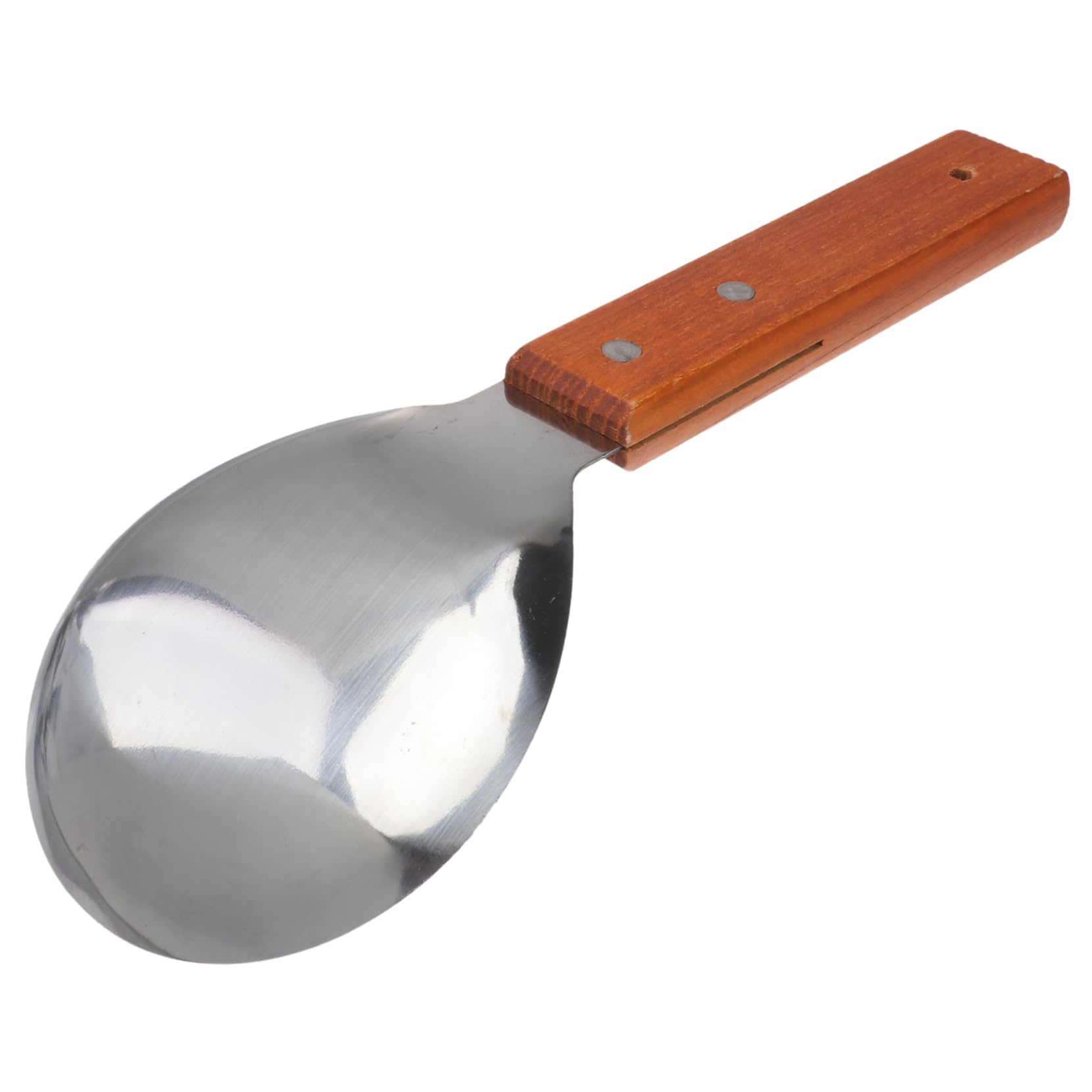 COLLBATH Wooden Handle Spoon Serving Spoon Chinese Soup Spoons Rice Paddle Scoop Itchen Stirring Spoon Cooking Spatula Kitchen Tool Rice Spoon Spoons for Serving Food Brown