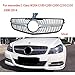 REAMIC ABS Griglia Anteriore Griglia Diamantata per Mercedes Classe C W204 C180 C200 C300 C250 C350 2008-2014 Senza Emblema,Silver