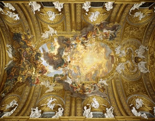 Lienzo decorativo para el hogar: cuadro del Sacro Nome di Gesù en 60x90cm