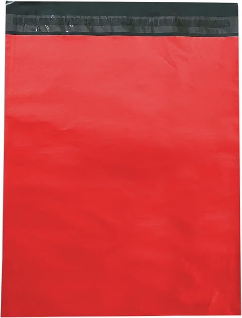 Red Postal Bags 6 x 9 in Mailing Bags Small Poly Mailer 160 x 230mm (Pack of 100)