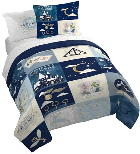 Harry Potter Queen Comforter Set 7 Piece Soft Hogwarts Bedding Multi