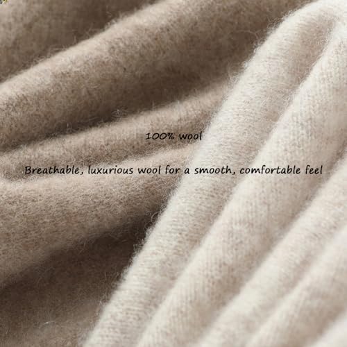 100% Wool Super Soft Turtleneck Poncho Sweater for Women Solid Color Warm Lightweight Asymmetrical Shawl Cape4