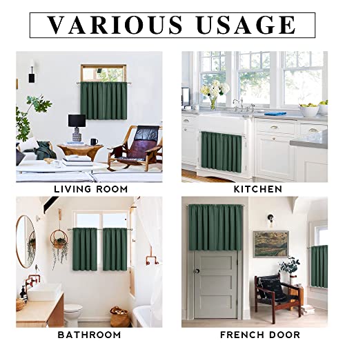 Image of RYB HOME Half Curtain Tiers 36 inch Length, Rod Pocket