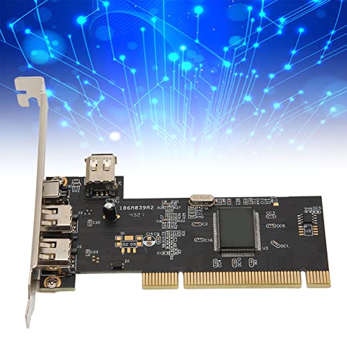 Tarjeta Firewire 1394 PCIe de 3 puertos para PC de escritorio con canal duplex de 2.5 GBs 5