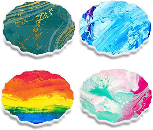 Image of SNOOGG Pack of 2 Silicone Moulds in Uneven Shape for Epoxy Resin Art, DIY, Casting,Making Coaster, Home Decoration, Cup Mat and More ..