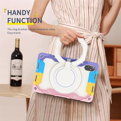 Funda Honor Pad X8 Pro de silicona infantil con cinta azul 6
