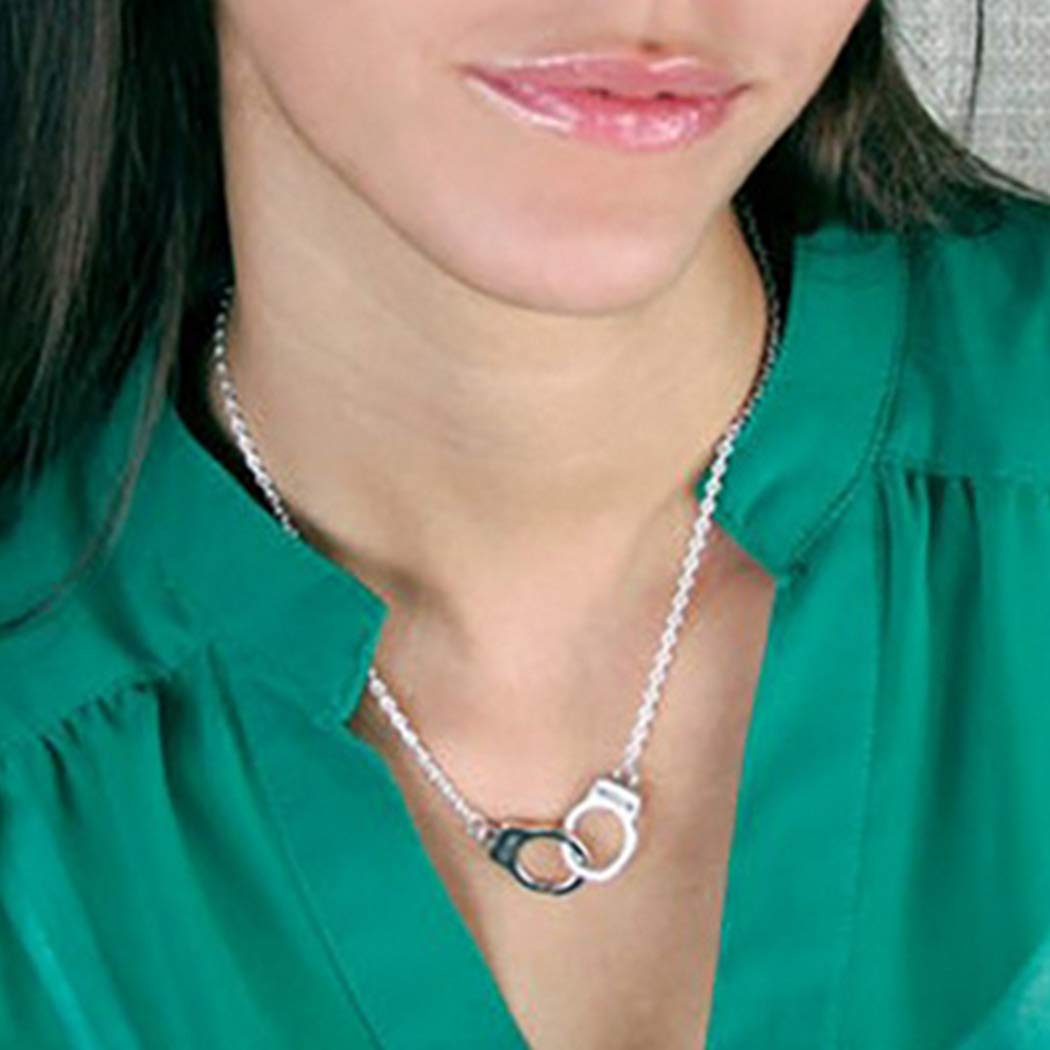 AiyuanShort Simple Necklace Chain Jewelry Handcuffs Pendant Necklaces Jewelry Chains for Women and Girls