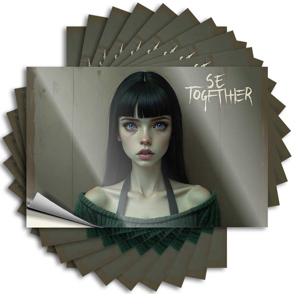 Decals Great Modern Helmet Se Together: A Digital Portrait of Serenity and Connection - No Residue Decals for Essentials(12X18CM)