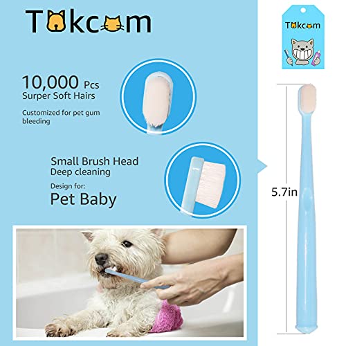Tokcom Set di Spazzolini da Denti per Animali
