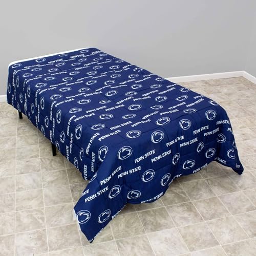 Image of College Covers Everything Comfy Penn State Nittany Lions Reversible Big Logo Soft and Colorful Comforter, Twin