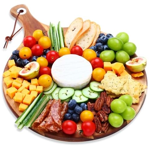 hecef Acacia Wood Cheese and Charcuterie Board Cover