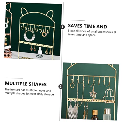 Support décoratif maison et présentoir à bijoux en fer doré multi-usage durable - 8