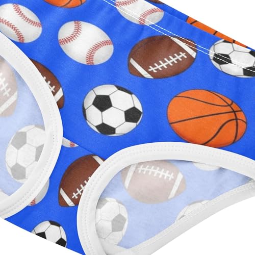 Sports Balls Footballs Blue Toddlers Underwear Floral 2t Cotton Girl Panties Cute Designer Briefs Kids Undies4