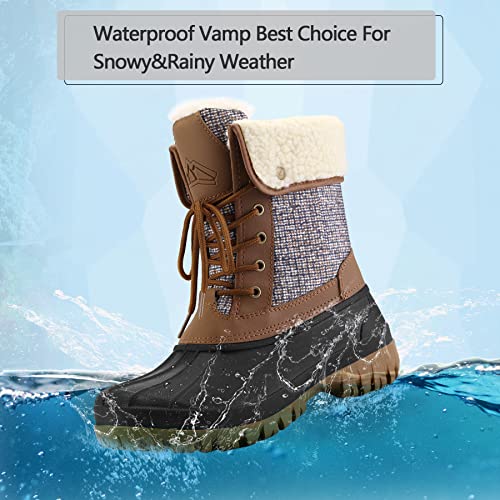 mysoft-Womens-Waterproof-Snow-Boots-Insulated-Warm-Lace-Up-Winter-Mid-Calf-Duck-Boots-for-Outdoor