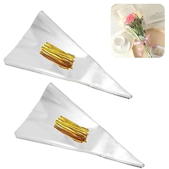 ラッピング ギフト袋 200枚 タイ付き 梱包OPP袋 ギフト プレゼント Amazon | [IPPON] 三角 opp袋 37×18cm 200枚セット ラッピング