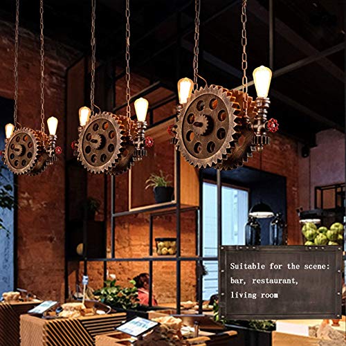 Rust fer antique plafonnier résistant pour éclairage salle café