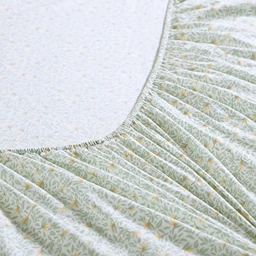 Tommy Bahama - Queen Size Sheet Set, 100% Cotton Percale Bedding with a Crisp & Cool Feel, Bed Sheets with Matching Fitted Sheet & Pillowcases (Cool Zone Sage) - Thumbnail 4