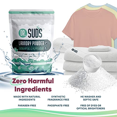 New Dr Suds Natural Laundry Detergent Powder 100+ Loads Eucalyptus & Peppermint Made With Natural Earth Ingredients #TOP2