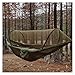 Outdoor Camping Hammock Parachute Fabric with Mosquito Net Lightweight Hanging Hammocks Hanging Bed Net 250x120cm for Terrace, Outdoor(Green)
