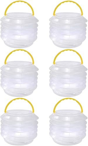 EXCEART Cubo de lavado de bolígrafos plegable para artistas, contenedor de agua plegable portátil con asa de transporte de 3.7 x 3.7 x 3.9 pulgadas,