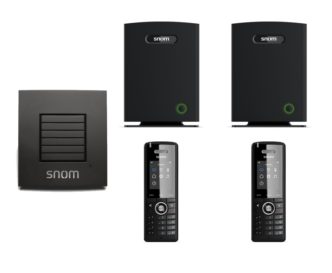 SNOM M700 IP-DECT Stazione Base Multicella (Fino a 254 Stazioni Base, fino a 1000 Ricevitori, Fino a 8 Chiamate Parallele per Stazione Base, PoE), Nero, 00003928