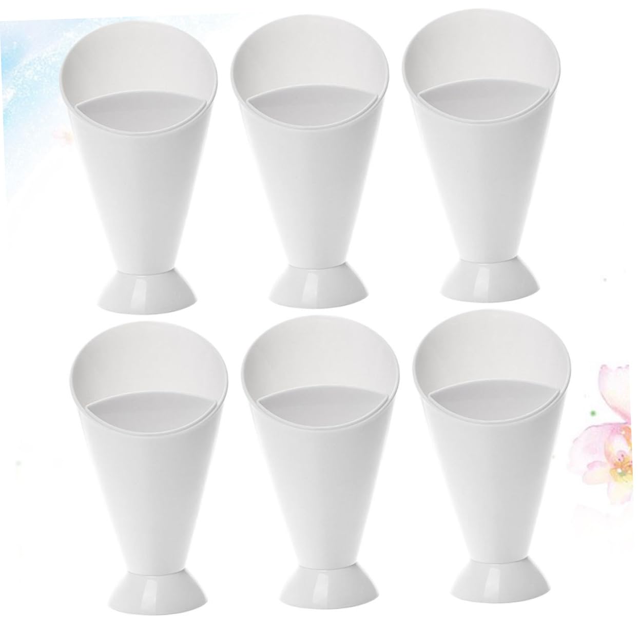 CIYODO 5pcs Salad Cup French Fry Dipper Charcuterie Cups Spit Cup Charcuterie Containers Chip Cone Dish Popcorn Container Formula Dispenser Sauce Cup Holder Ketchup Container White