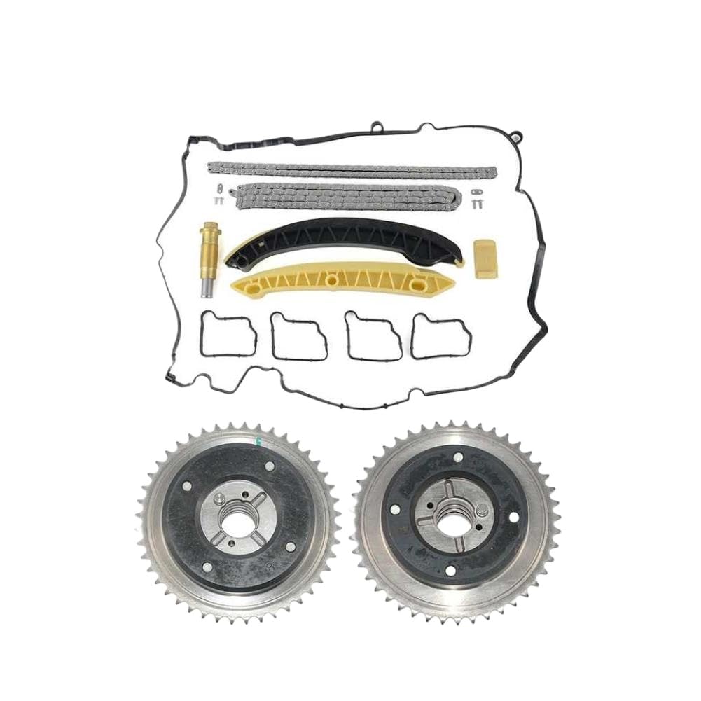 Kit ingranaggi albero a camme e catena di distribuzione con guarnizione per motori VVT a benzina M271 1.8L compatibili con AP02