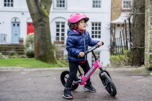 Image of Strider 12 Sport Bike, Pink - No Pedal Balance Bicycle for Kids 1 to 4 Years - Includes Safety Pad, Padded Seat, Mini Grips, Flat-Free Tires -Easy Assembly, Tool-Free Adjustments