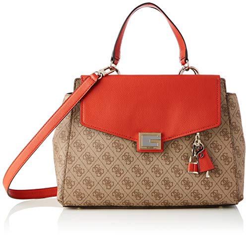 Guess VALY Large Girlfriend Satchel, Bags Crossbody Dames, Rust, One Size